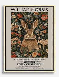 Morris Bunny Blossom Canvas Print Oak
