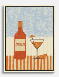 Campari Cocktail Chic Canvas Print Oak