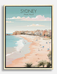Bondi Beach Summer Vibes Canvas Print Oak