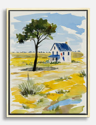 Sunlit Texas Homestead Canvas Print - Oak