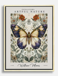 Morris Butterfly Blooms Canvas Print Oak