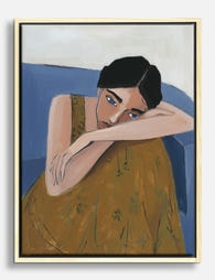 Thoughtful Pause Canvas Print Oak