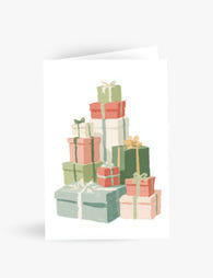 Stack of Festive Gift Boxes Card