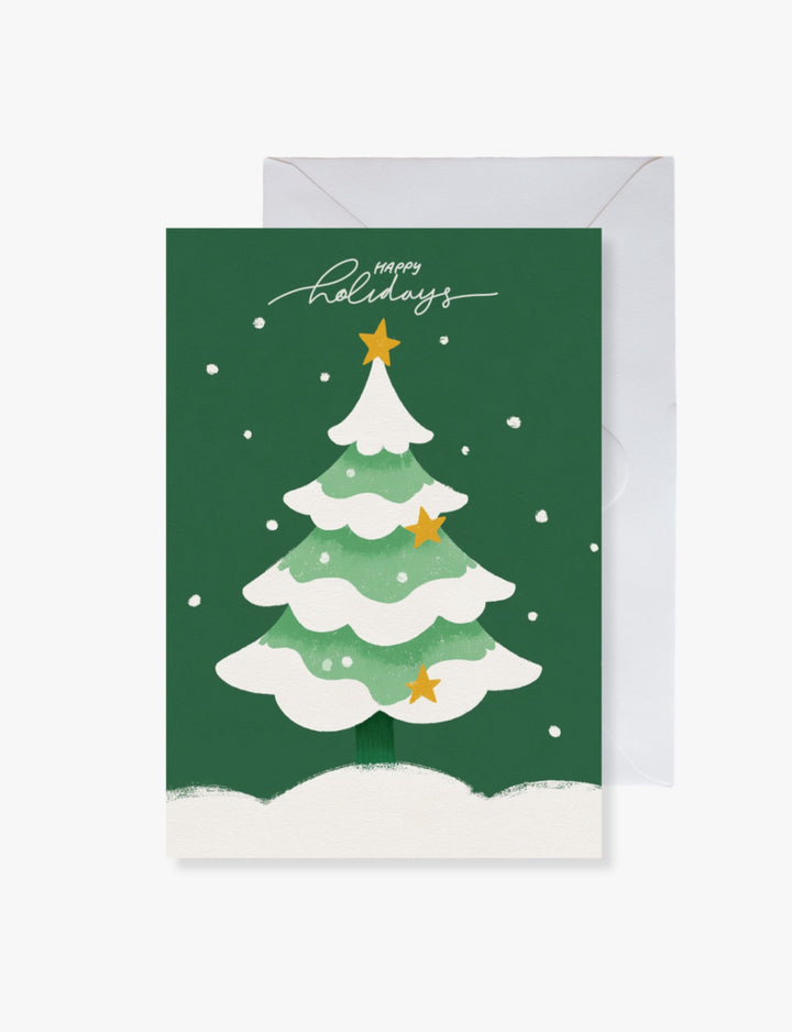 Happy Holidays Christmas Tree Green Card