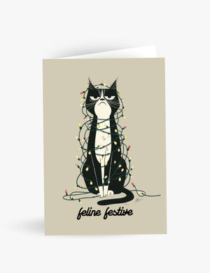 Feline Festive - Funny Cat Christmas Card
