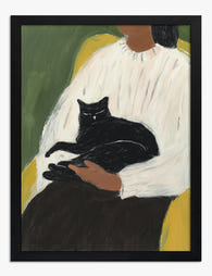 Cozy Companion Art Print - Black