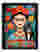 Frida Kahlo Floral Muse Art Print - Black