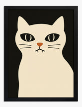 Whimsical White Cat Art Print