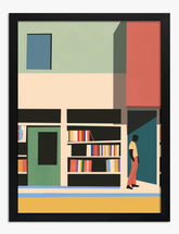 Urban Literary Retreat Art Print - Black