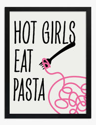 Pasta Lovers Unite Art Print - Black