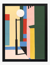 Urban Geometry Art Print - Black