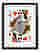 Chic Queen of Hearts Art Print - Black