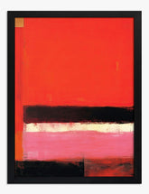 Rothko Red & Pink Harmony Art Print - Black