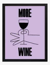 Playful Wine Moment Art Print - Black