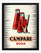 Campari Soda by Mingozzi Art Print - Black