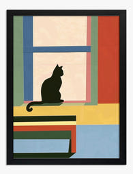 Silhouette Serenity Art Print - Black