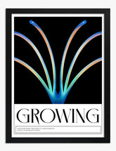Radiant Growth Energy Art Print - Black