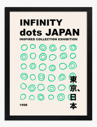 Infinity Dots by Kusama Art Print - Black