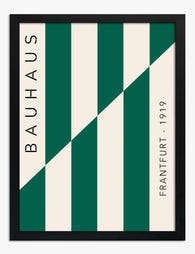 Bauhaus Modern Stripes Art Print - Black