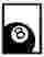 Bold Eight Ball Statement Art Print - Black