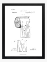 Vintage Blueprint Charm Art Print - Black