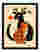 Whimsical Companions Art Print Black