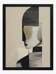 Monochrome Muse Art Print - Black