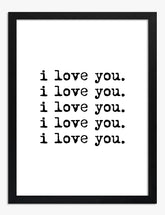 Love Affirmation Art Print - Black