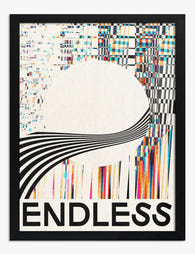 Endless Flow Art Print - Black