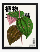 Vibrant Leaf Harmony Art Print Black