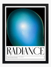 Blue Aura Glow Art Print - Black