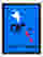 Miró Abstract Blue Pop Art Print Black