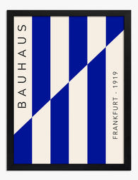 Bold Bauhaus Stripes Art Print - Black