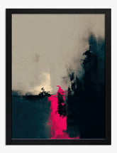 Neon Dreamscape Art Print - Black