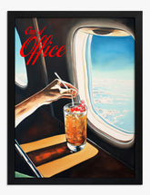 Out of Office Vibes Art Print - Black