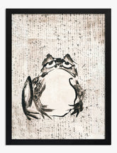 Getsuju’s Inked Frog Art Print - Black