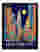 Vibrant NYC Skyline at Night Art Print - Black