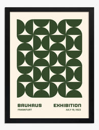 Bauhaus Modern Geometry Art Print - Black