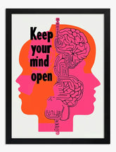 Open Minded Energy Art Print - Black