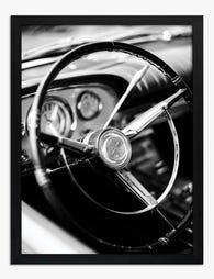 Classic Steering Elegance Art Print - Black