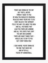 Lyrics Art Prints
