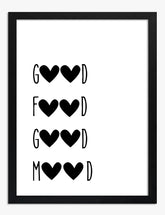 Heartfelt Kitchen Vibes Art Print - Black