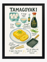 Tamagoyaki Delight Art Print - Black