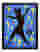 Matisse Cat Blue Dance Art Print - Black