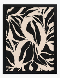Modern Scandi Botanical Art Print Black