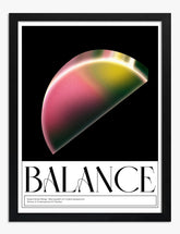 Balance Glow Poster Art Print - Black