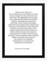 Pale Blue Dot Wisdom Art Print - Black