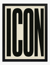 Bold Icon Statement Art Print Black