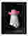 Pink Cowboy Ghost Art Print - Black