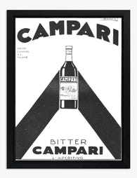 Retro Campari Vibes Art Print - Black